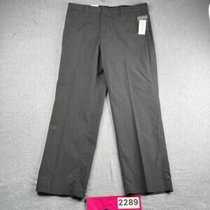Calvin Klein Slacks Pants Gray White Check Slash Pockets Mens 38x32 NEW NWT